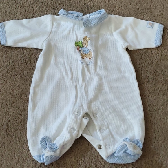 peter rabbit onesie baby